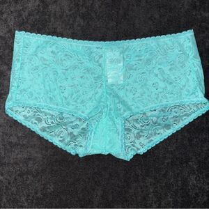 Soma Intimates Enticing Allover Lace Boy Short Women’s Medium Pool Green